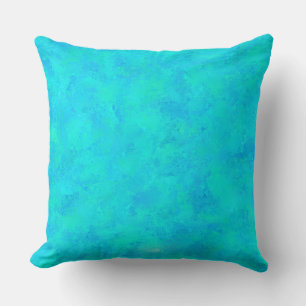 Coussin Motif Abstrait bleu turquoise
