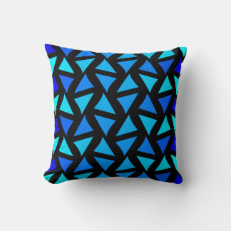 Coussin Motif Abstrait Blues