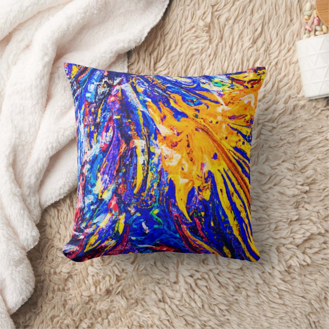 Coussin Motif Abstrait coloré (Couverture)