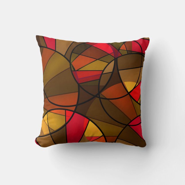Coussin Motif abstrait coloré (Recto)
