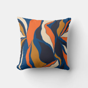 Coussin Motif abstrait coloré à la main. col créatif