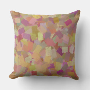 Coussin Motif Abstrait Cubiste Multicolore Coloré