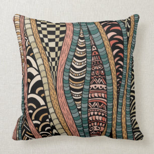 Coussin Motif abstrait dans le style ethnique