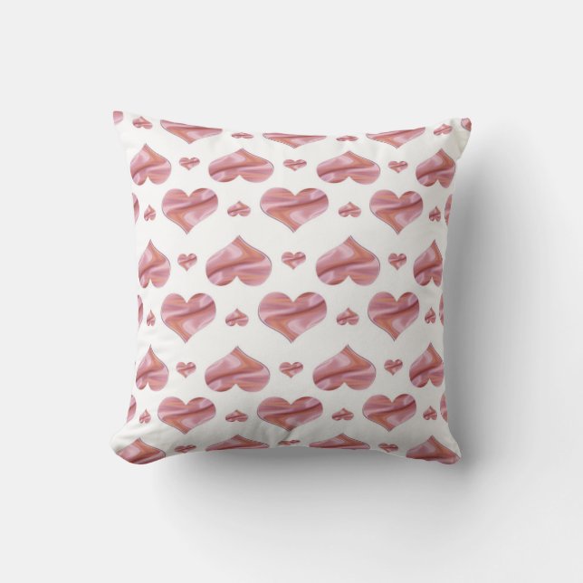 Coussin motif abstrait de l'amour du valentine avec des (Recto)