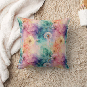 Coussin Motif Abstrait de Pissenlit Vintage (5)