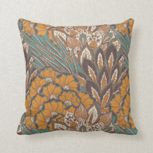 Coussin Motif abstrait de plume de paon