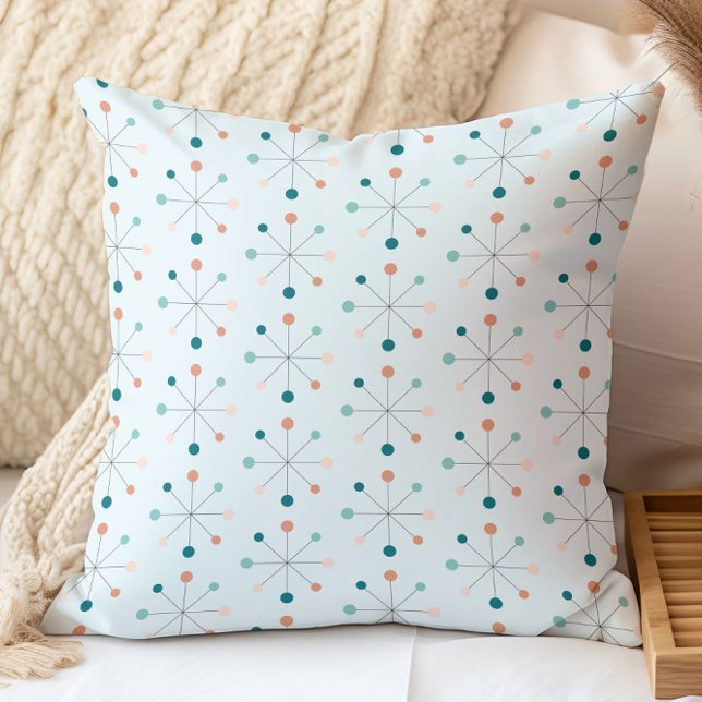 Coussin Motif abstrait d'ère atomique moderne du milieu du (Créateur téléchargé)