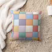 Coussin Motif Abstrait en carreaux Pastel (Couverture)