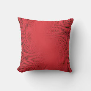 Coussin motif Abstrait en demi-teinte monochrome rouge. Cu