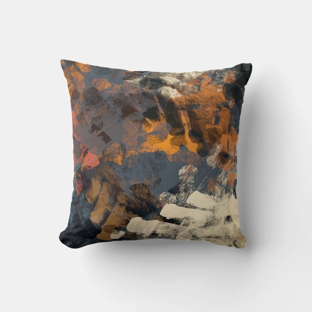 Coussin Motif abstrait fait main. Art moderne (Recto)