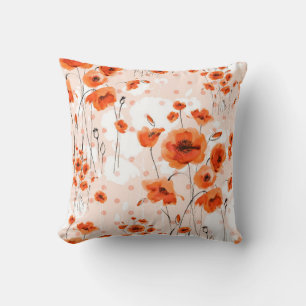 Coussin Motif Abstrait fleuri sans soudure peint par bross
