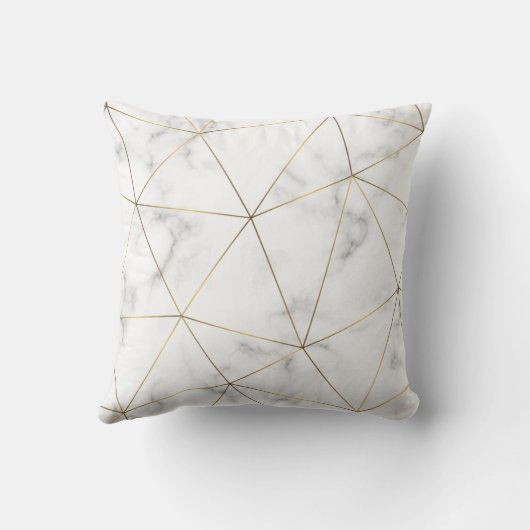 Coussin Motif abstrait géométrique doré (Verso)