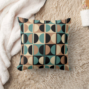 Coussin Motif Abstrait Géométrique Moderne du Milieu du Si
