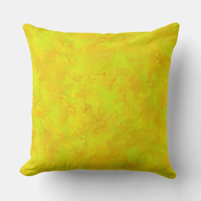 Coussin Motif abstrait jaune orange vert (Recto)