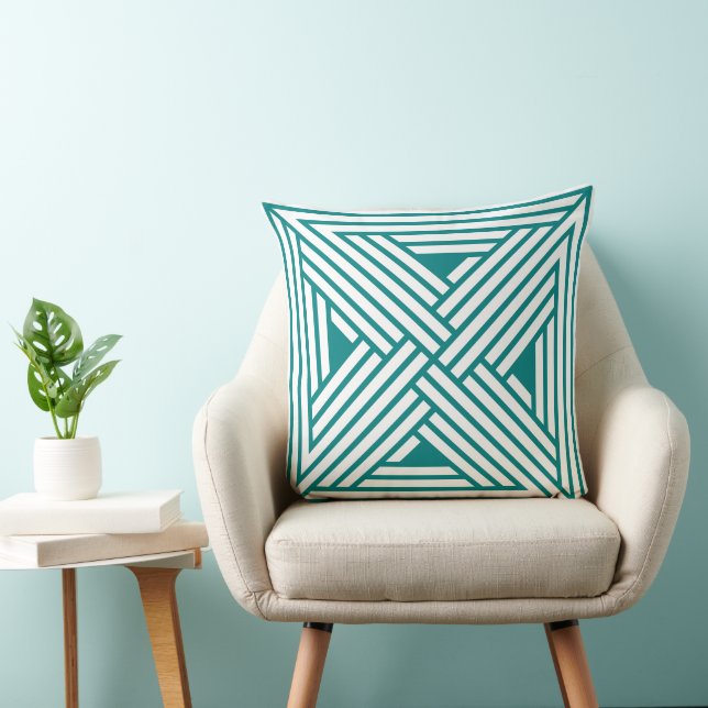 Coussin Motif abstrait moderne de lignes géométriques sarc (Chaise)