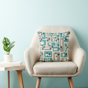 Coussin Motif Abstrait moderne du milieu du siècle