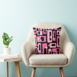Coussin Motif Abstrait Moderne du Milieu du Siècle