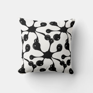 Coussin Motif abstrait noir moderne