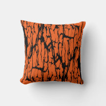 Motif abstrait orange noir fissuré en détresse