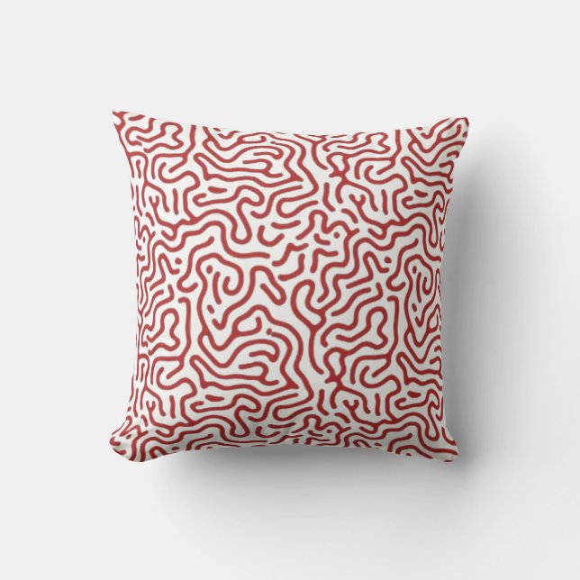 Coussin Motif Abstrait Organique de Diffusion de Réaction  (Recto)