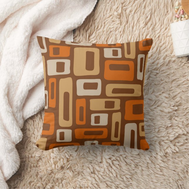 Coussin Motif Abstrait Rétro Milieu de Siècle Moderne (Couverture)