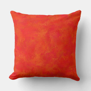 Coussin Motif Abstrait rouge orange
