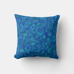 Coussin Motif abstrait sans couture bleu vert