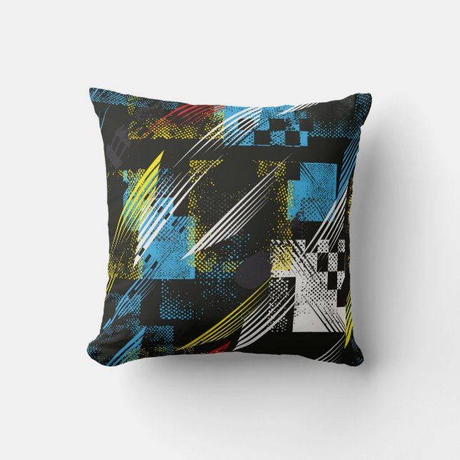 Coussin Motif Abstrait sans soudure. Rangeur créatif vinta (Recto)