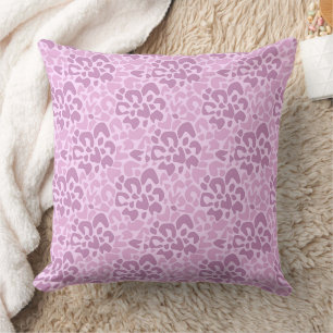 Coussin Motif abstrait tacheté rose et rose foncé