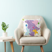 Coussin Motif abstrait tendance dans les couleurs violet e (Chaise)