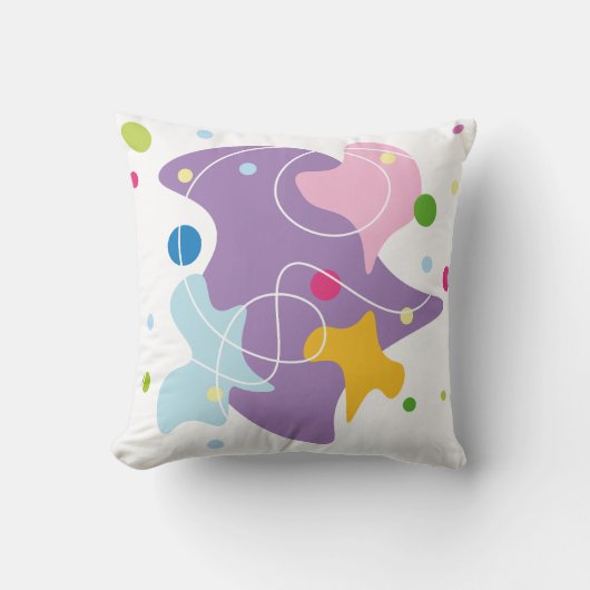 Coussin Motif abstrait tendance dans les couleurs violet e (Recto)
