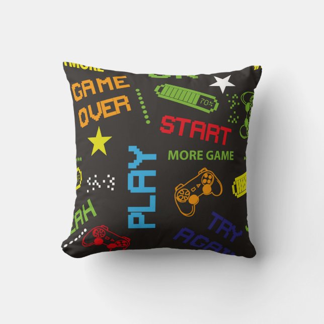 Coussin motif abstrait transparent dans le style de jeu de (Recto)