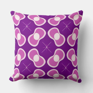 Coussin Motif Abstrait Violet