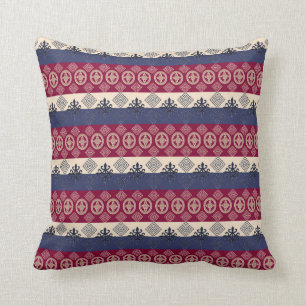 Coussin motif africain avec des simbols d'Adinkra