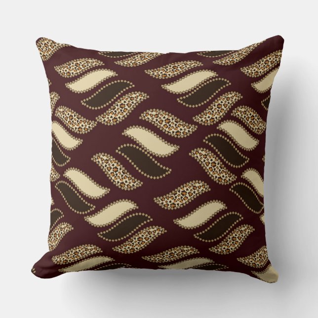 Coussin Motif africain de peau de guépard (Recto)