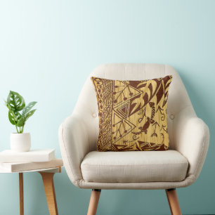 Coussin Motif africain vintage