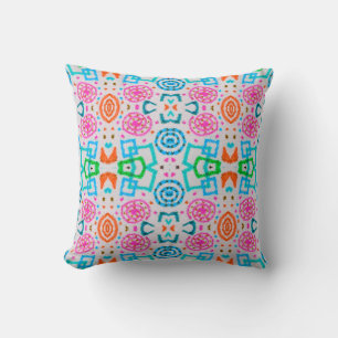 Coussin Motif américain. Impression Ikat transparente. Mod