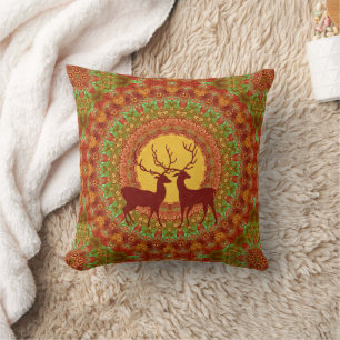 Coussin Motif animal cool - Mandala Deers 1