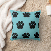 Coussin Motif animal de chiot d'empreinte de patte (Couverture)