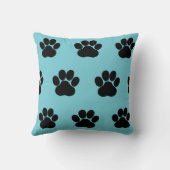 Coussin Motif animal de chiot d'empreinte de patte (Verso)