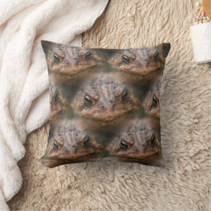 Coussin Motif animal mignon à visage de crapaud