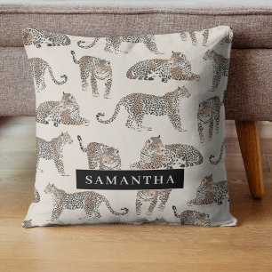 Coussin Motif animal sauvage de la Jungle Leopard