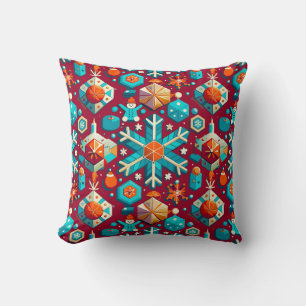 Coussin Motif animé et coloré sur le thème des fêtes de No
