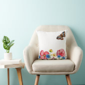 Coussin Motif aquarelle avec fleurs sauvages dessinés à la (Chaise)