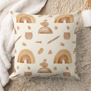 Coussin Motif Arc-en-Ciel Boho & Pierre Zen
