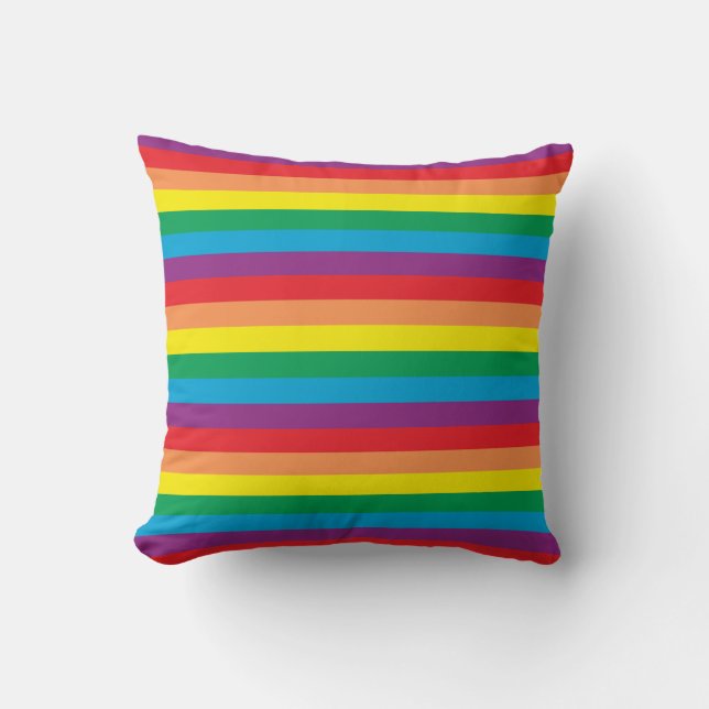 Coussin Motif arc-en-ciel simple (Recto)