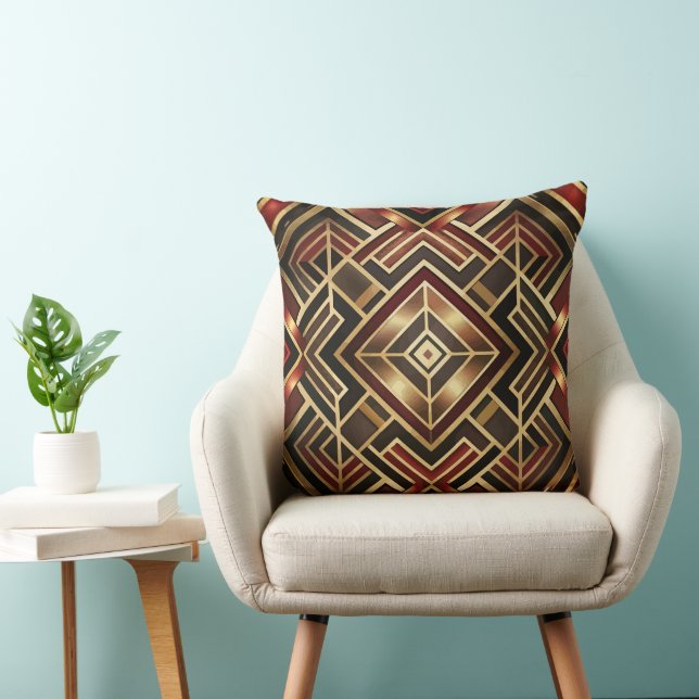 Coussin Motif Art Déco carrelé mignon (Chaise)
