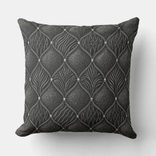 Coussin Motif Art Déco Noir Glamour
