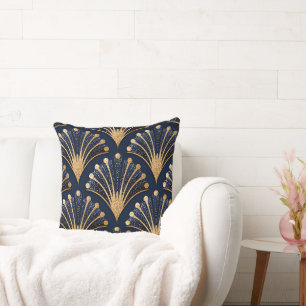 Coussin Motif Art Déco or