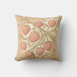 Coussin Motif Art Nouveau à la framboise